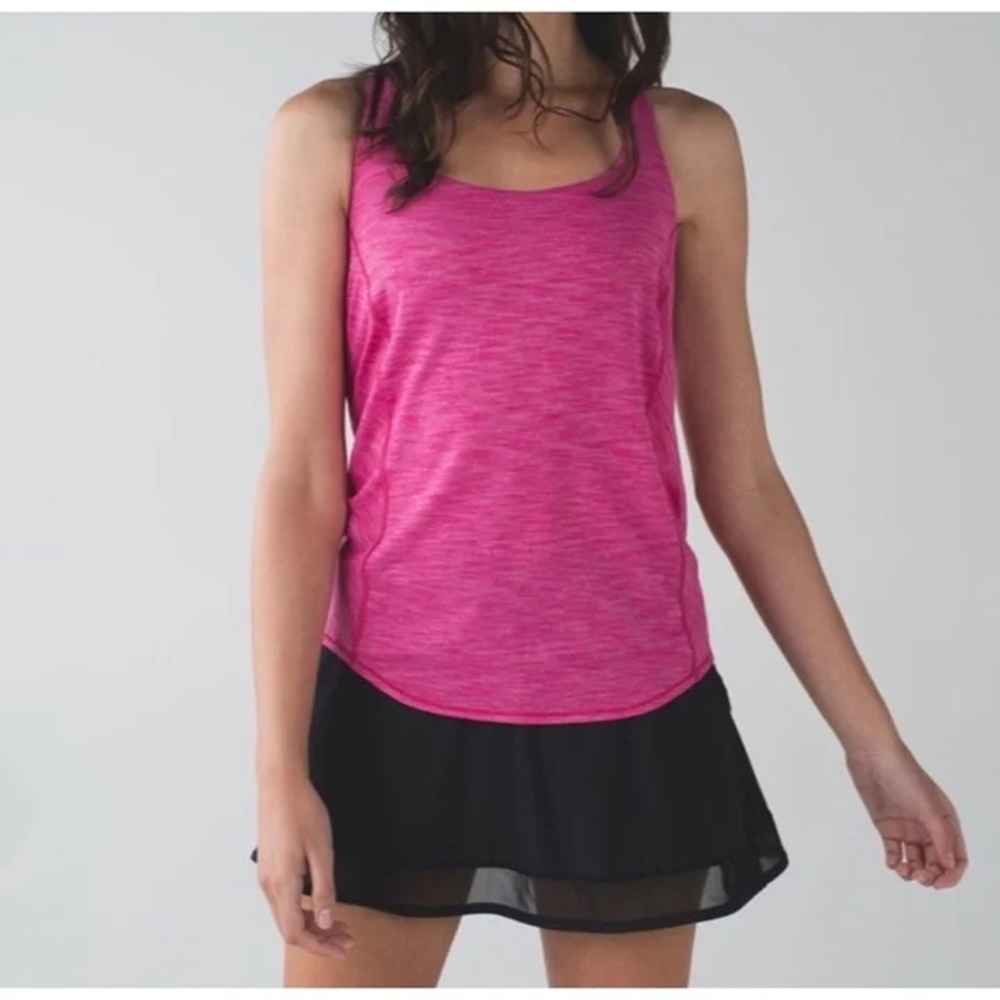 LULULEMON Open Back Tank size 6 PINK AND WILD